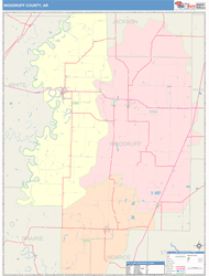 Woodruff County, AR Wall Map