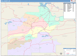 Yell County, AR Wall Map