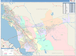 Alameda County, CA Wall Map