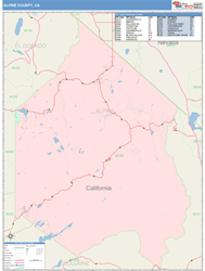 Alpine County, CA Wall Map