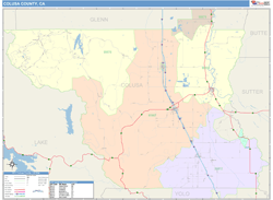 Colusa County, CA Wall Map