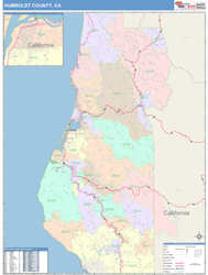 Humboldt County, CA Wall Map