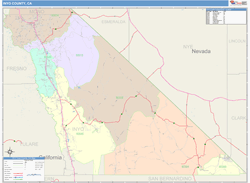 Inyo County, CA Wall Map