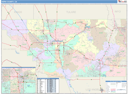 Kern County, CA Wall Map