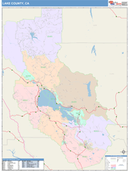 Lake County, CA Wall Map