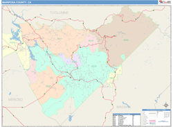 Mariposa County, CA Wall Map