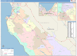 Monterey County, CA Wall Map