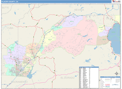 Placer County, CA Wall Map