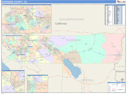 Riverside County, CA Wall Map
