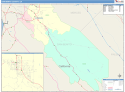 San Benito County, CA Wall Map