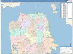 San Francisco County, CA Wall Map