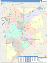 San Joaquin County, CA Wall Map