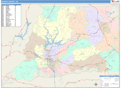 Shasta County, CA Wall Map