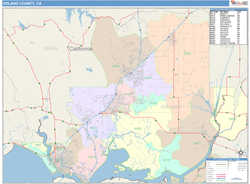 Solano County, CA Wall Map