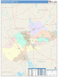 Stanislaus County, CA Wall Map