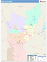 Trinity County, CA Wall Map