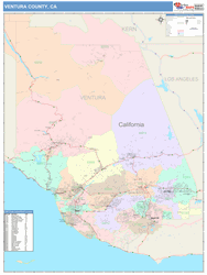 Ventura County, CA Wall Map