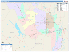 Yolo County, CA Wall Map