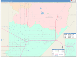 Alamosa County, CO Wall Map