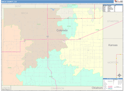 Baca County, CO Wall Map