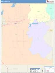 Bent County, CO Wall Map