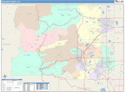 Boulder County, CO Wall Map