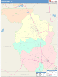 Chaffee County, CO Wall Map