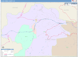 Clear Creek County, CO Wall Map