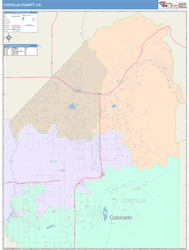 Costilla County, CO Wall Map