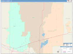 Crowley County, CO Wall Map