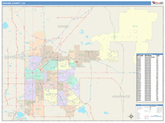 Denver County, CO Wall Map