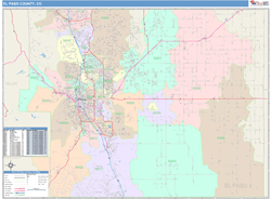 El Paso County, CO Wall Map