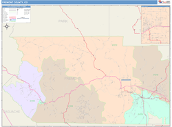 Fremont County, CO Wall Map