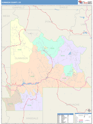 Gunnison County, CO Wall Map
