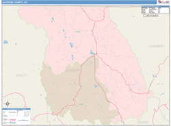 Jackson County, CO Wall Map