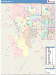 Jefferson County, CO Wall Map