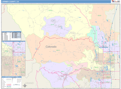 Larimer County, CO Wall Map