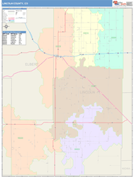 Lincoln County, CO Wall Map