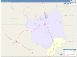 Ouray County, CO Wall Map