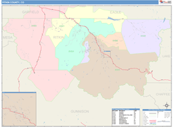 Pitkin County, CO Wall Map