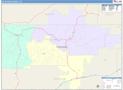 Rio Blanco County, CO Wall Map