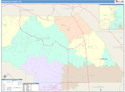 Saguache County, CO Wall Map