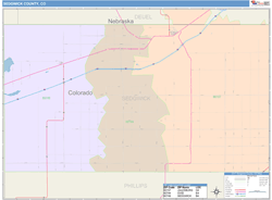 Sedgwick County, CO Wall Map