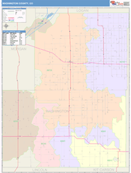 Washington County, CO Wall Map