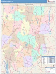 Litchfield County, CT Wall Map