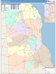 Kent County, DE Wall Map