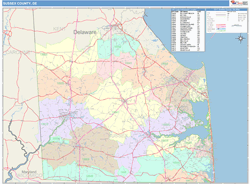 Sussex County, DE Wall Map