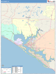 Bay County, FL Wall Map