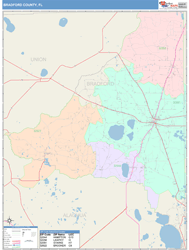 Bradford County, FL Wall Map