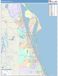 Brevard County, FL Wall Map